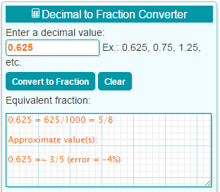 Decimal-to-Fraction Calculator