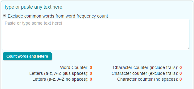 Online Word Counter