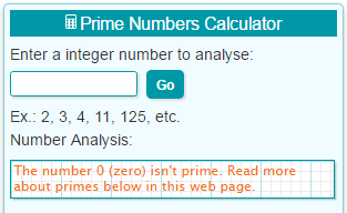 Prime numbers calculator