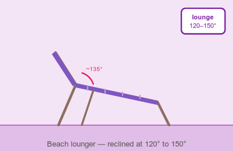 Illustration of a beach lounger reclined