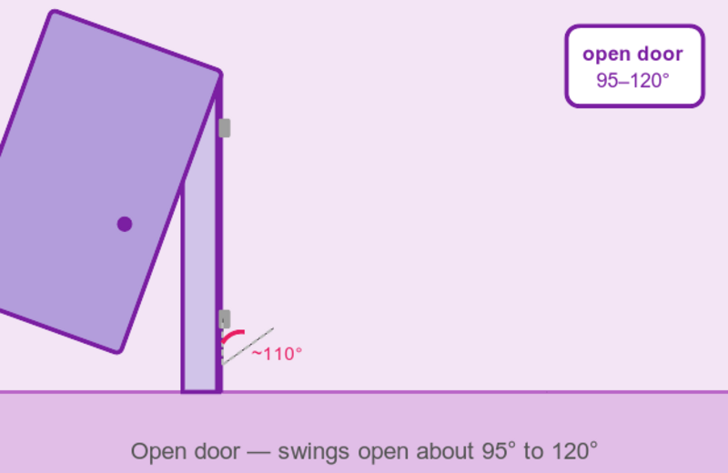 Illustration of an open door