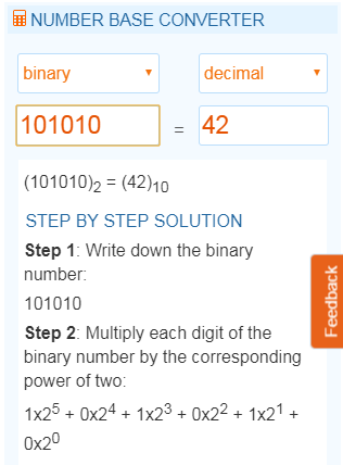 Step-by-step base converter