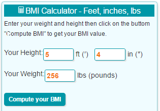 BMI Feet Inches and pounds