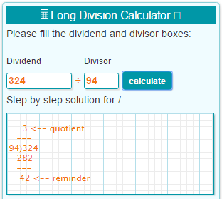 Long Division Calculator