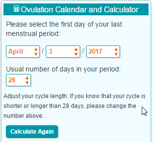 Ovulation Calendar and Calculator