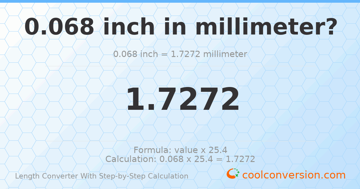 0.068 inches = 1.7272 millimeters