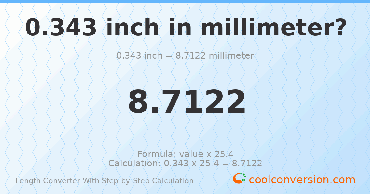 0.343 inches = 8.7122 millimeters