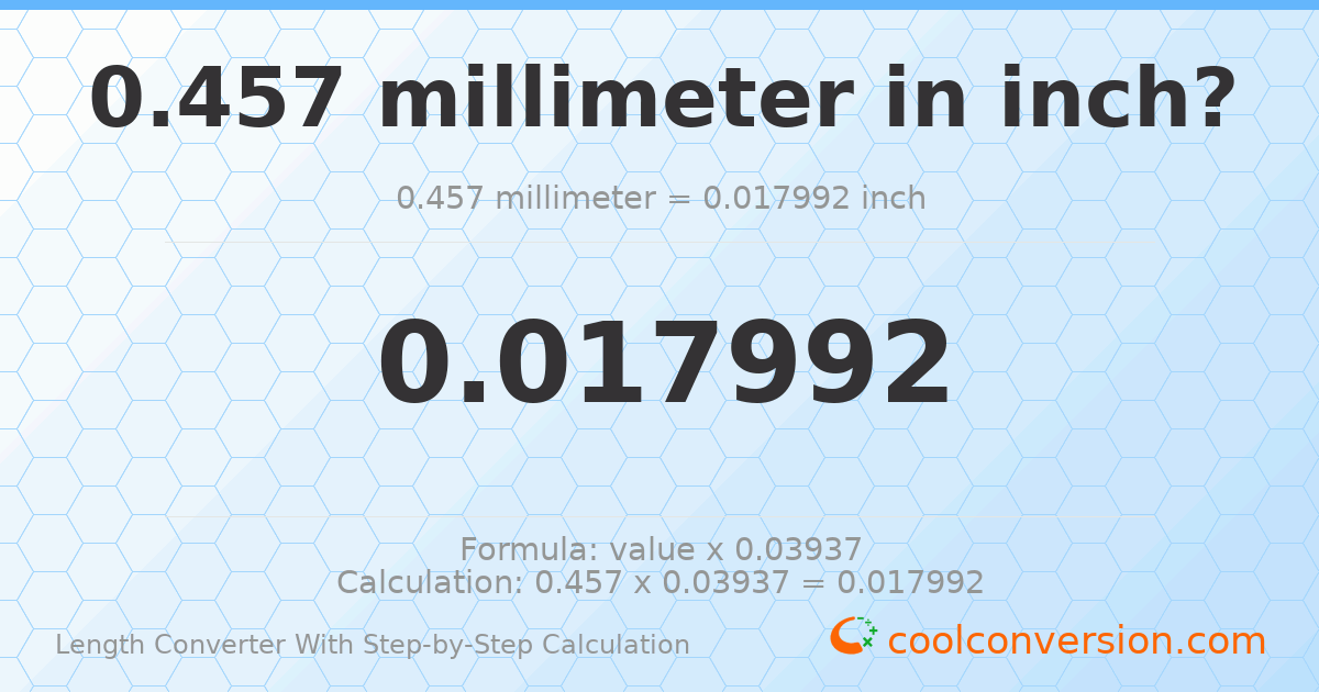 0.457 millimeters = 0.0179921 inches