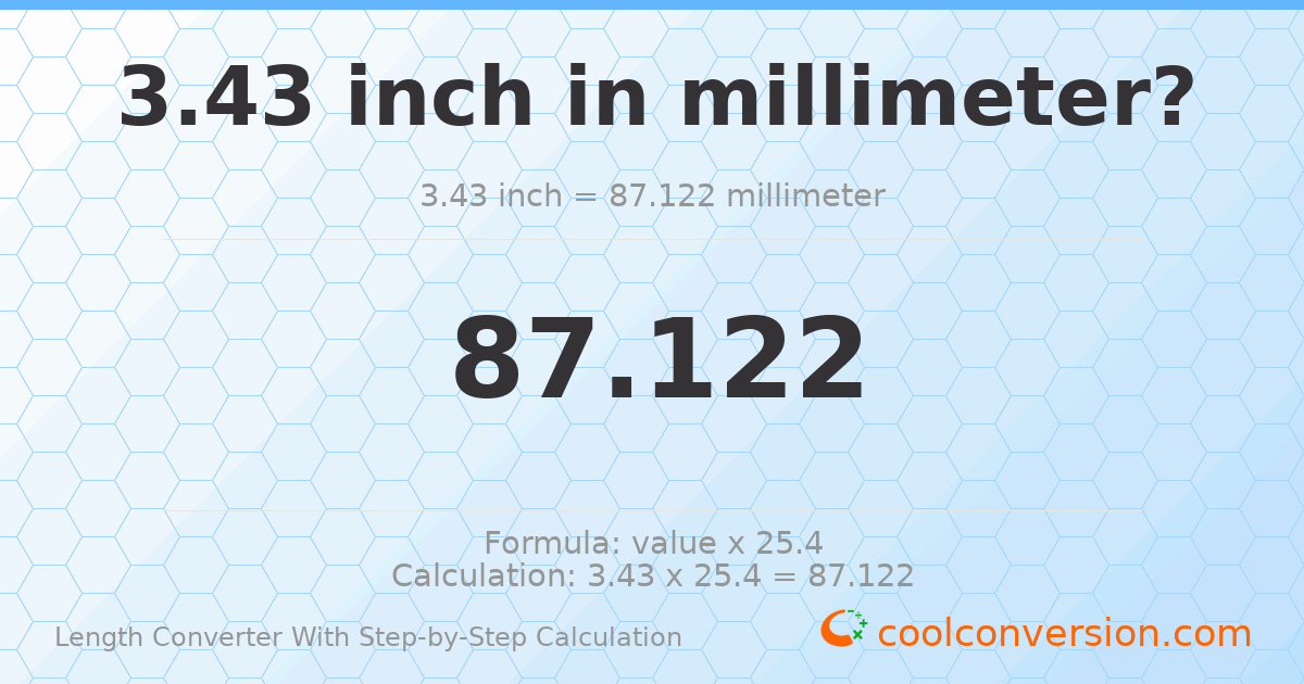 3.43 inches = 87.122 millimeters
