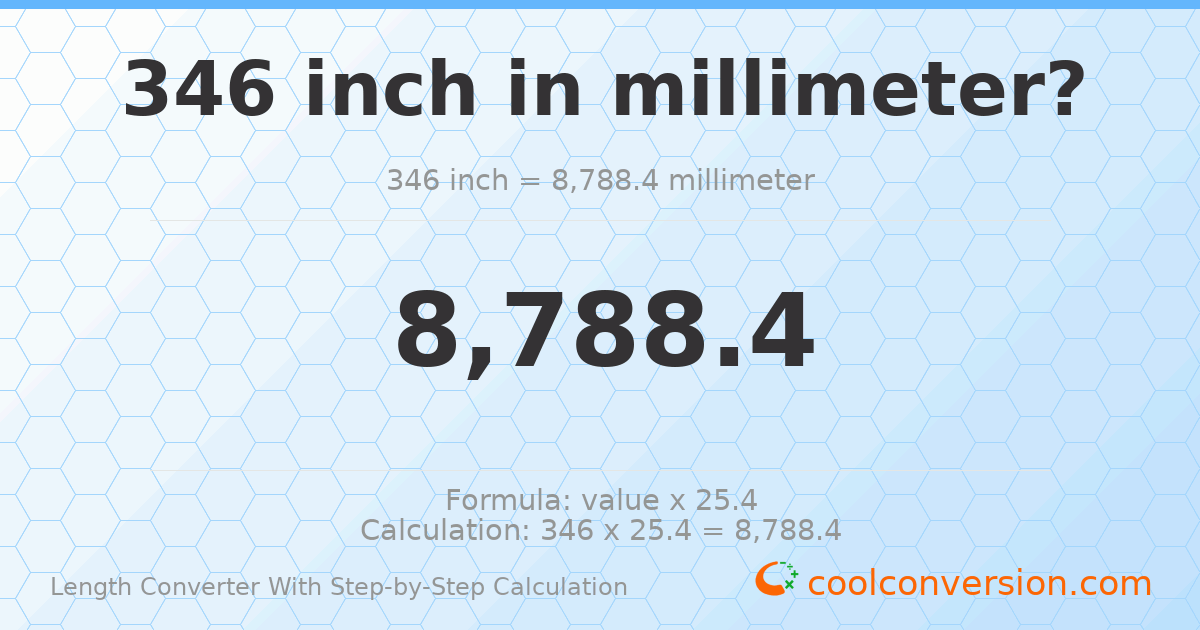 346 inches = 8788.4 millimeters