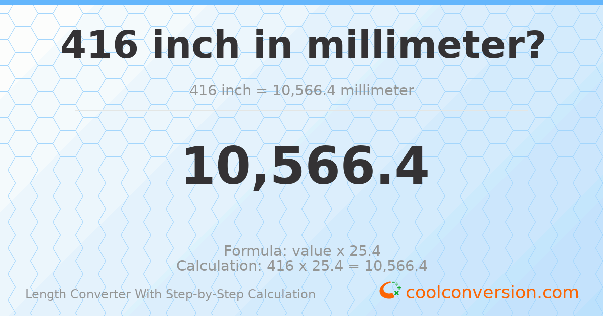 416 inches = 10566.4 millimeters