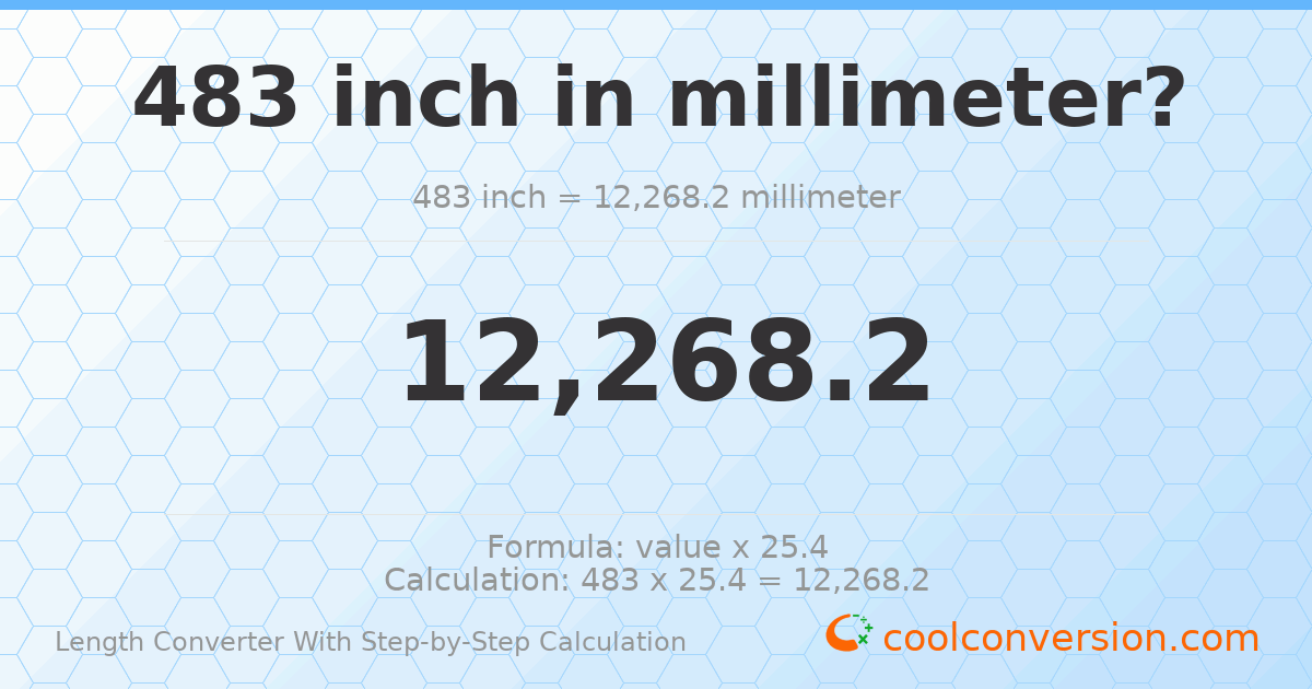 483 inches = 12268.2 millimeters