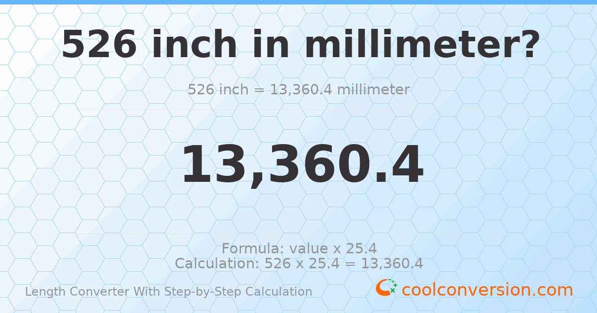 526 inches = 13360.4 millimeters