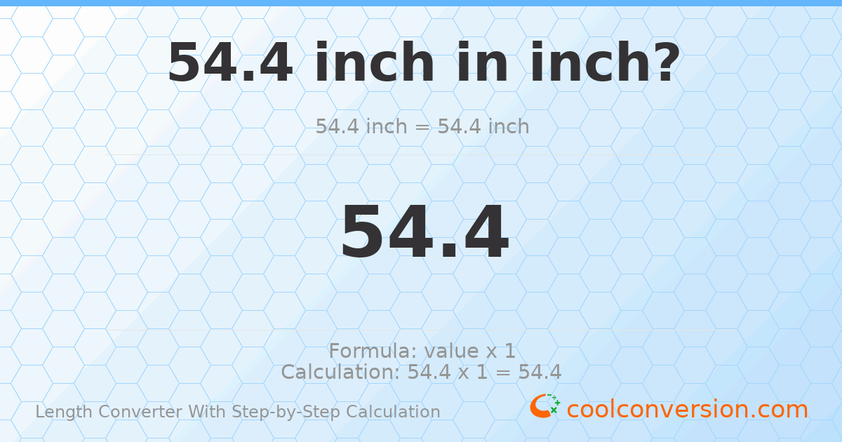 54.4 inches = 54.4 inches
