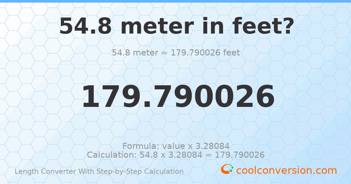 54.8 meters = 179.79 feet