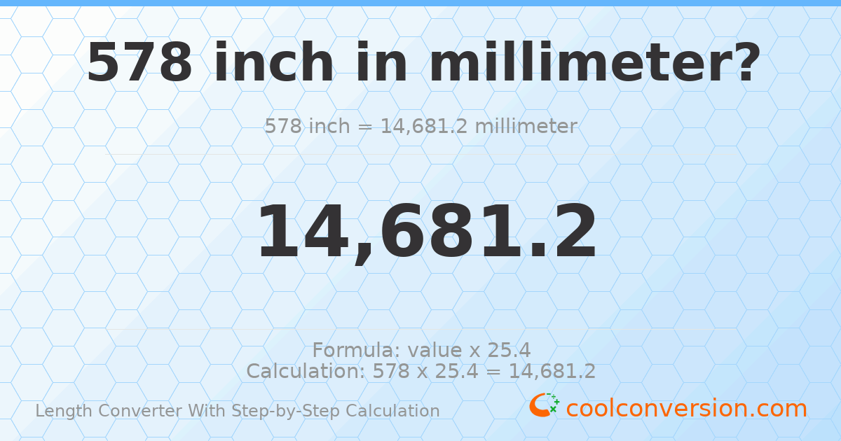 578 inches = 14681.2 millimeters