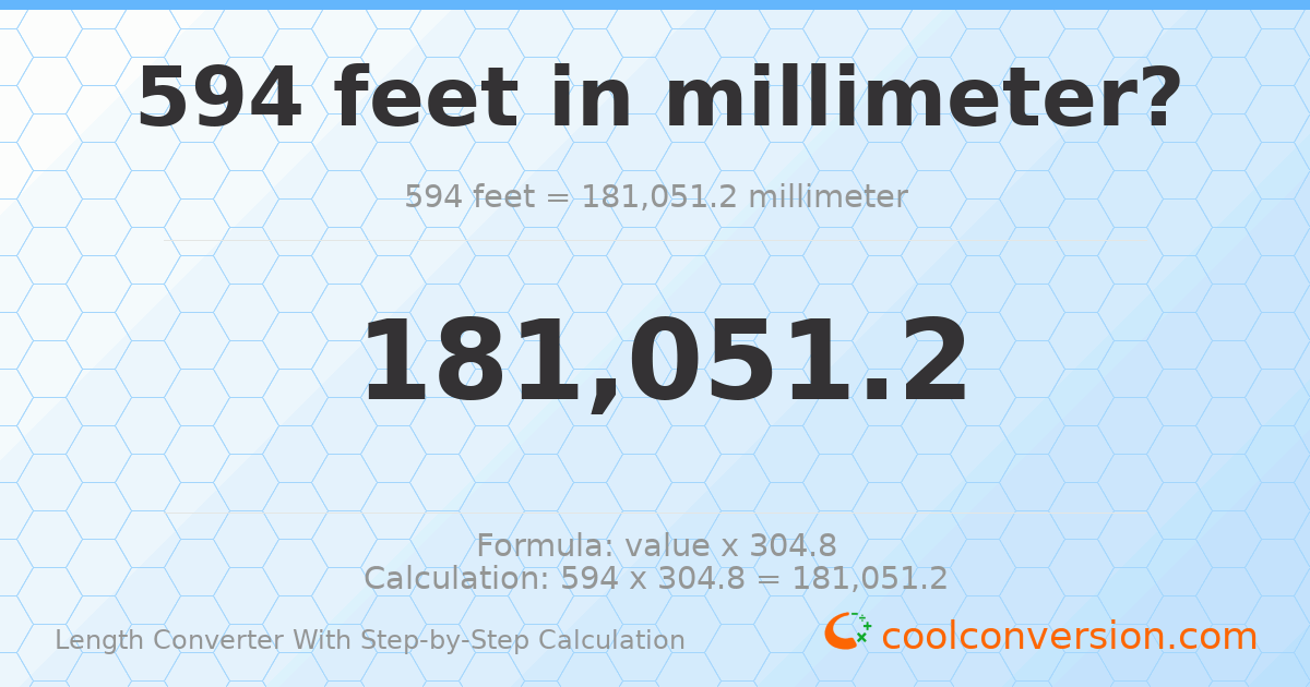 594 feet = 181051 millimeters