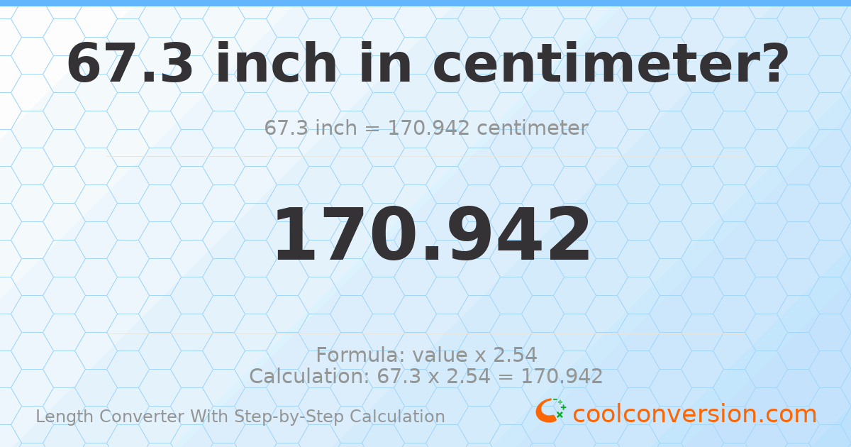 67.3 inches = 170.942 centimeters
