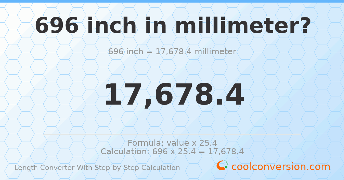 696 inches = 17678.4 millimeters
