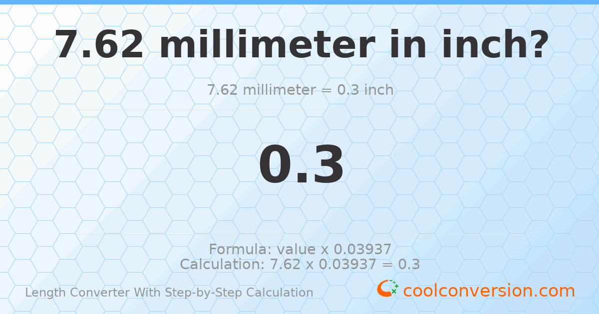7.62 millimeters = 0.3 inches