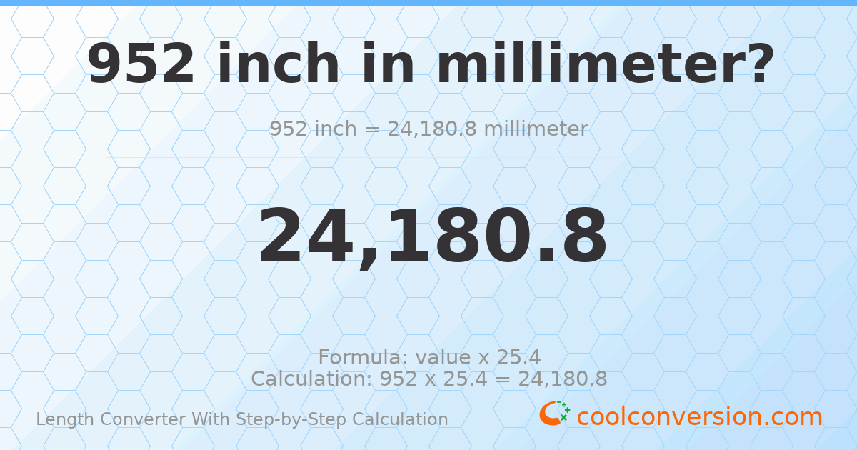 952 inches = 24180.8 millimeters