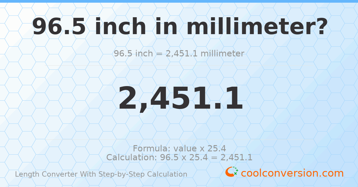 96.5 inches = 2451.1 millimeters