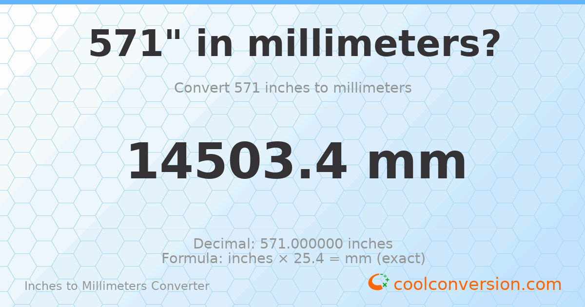 571 inches to mm — 14503.4 mm
