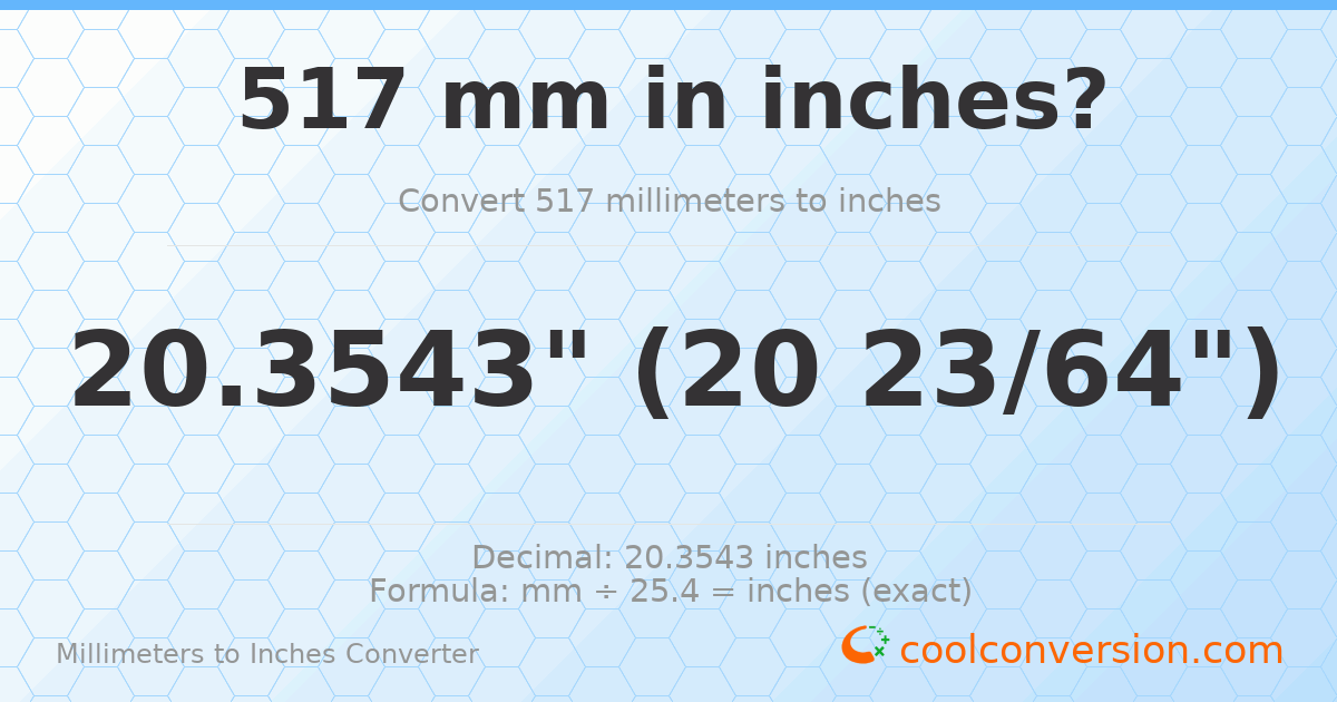 517 mm to inches — 20.3543"