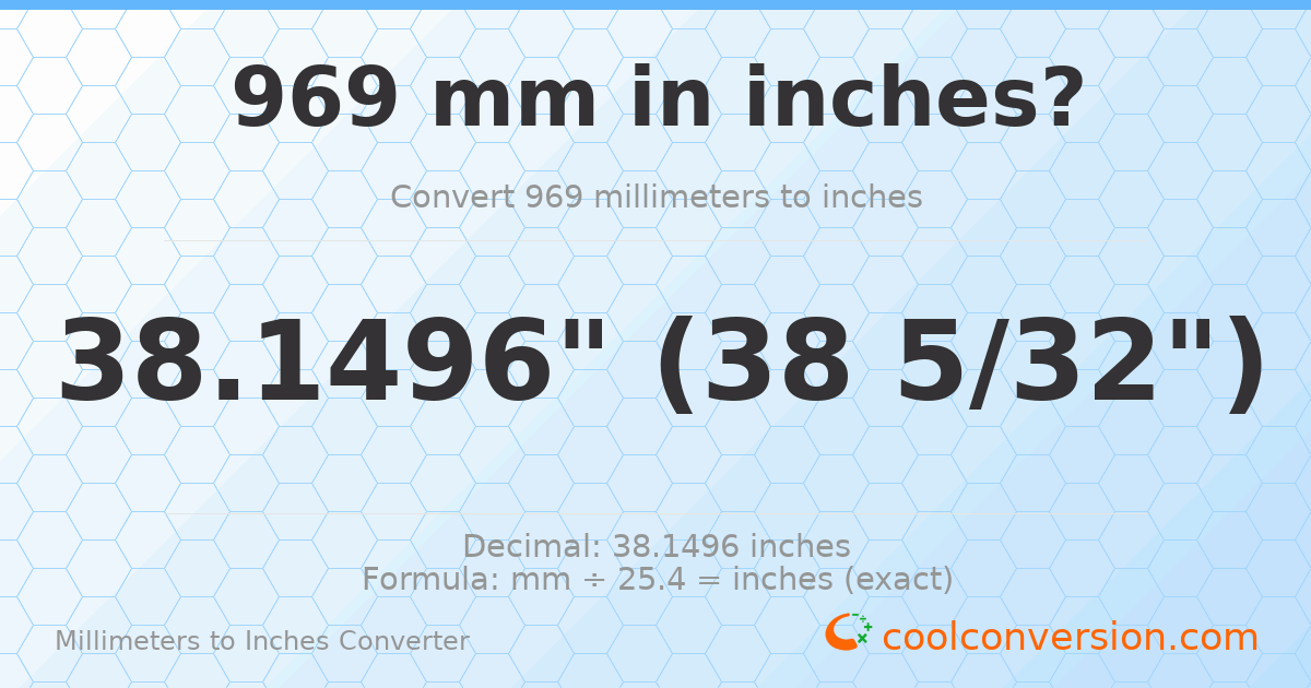 969 mm to inches — 38.1496"