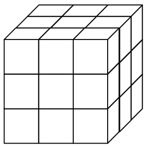 Calculate the volume of a cube edge 3