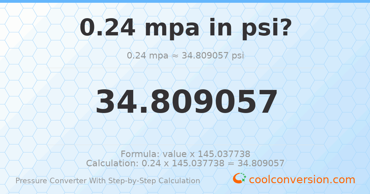 0.24 MPa = 34.8091 psi