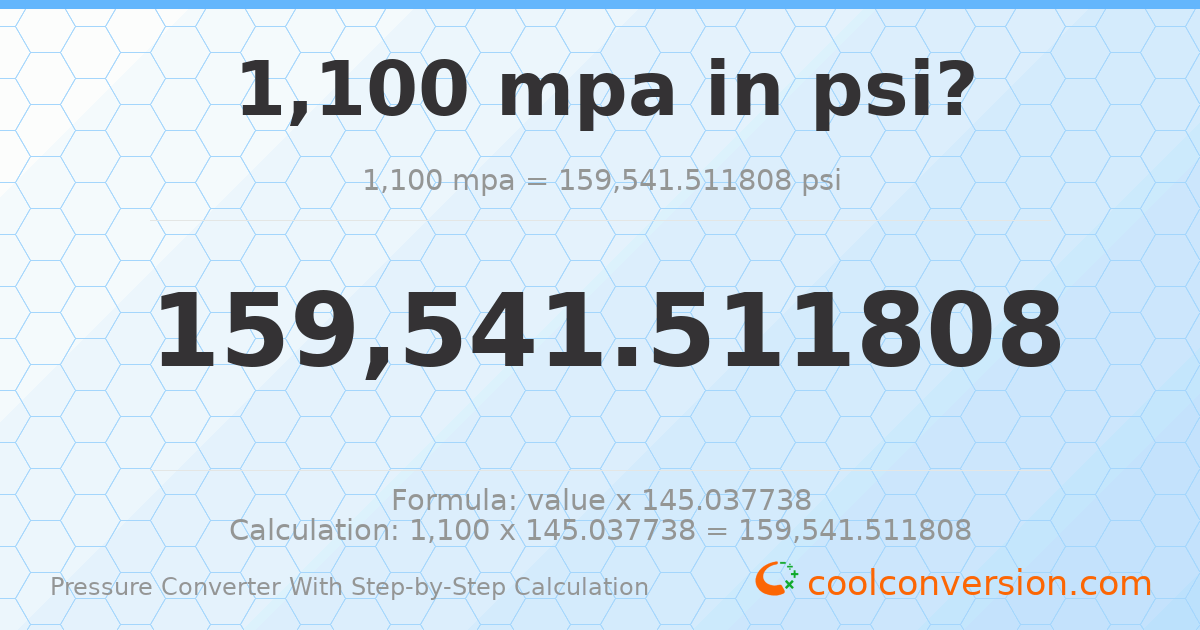 1100 MPa = 159542 psi