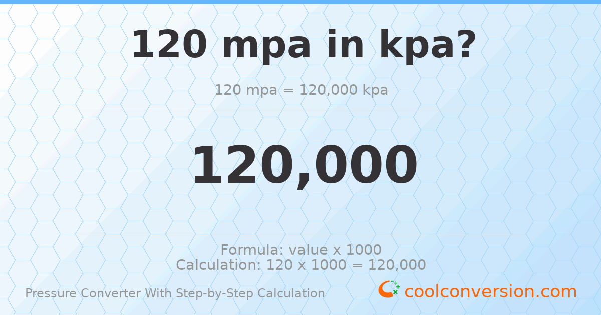 120 MPa = 120000 kPa